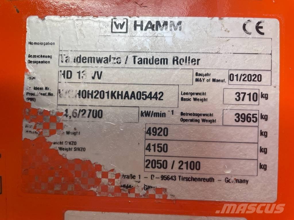 Hamm HD 13 VV Двойни барабанни ролки
