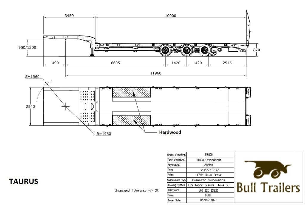 Bull Trailers Taurus Плоскоподови / Бордови полуремаркета
