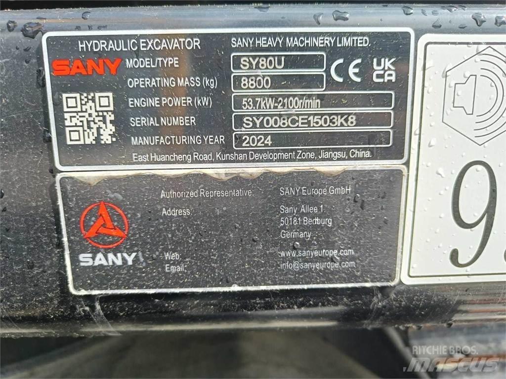 Sany SY80U Средни екскаватори 7т - 12т