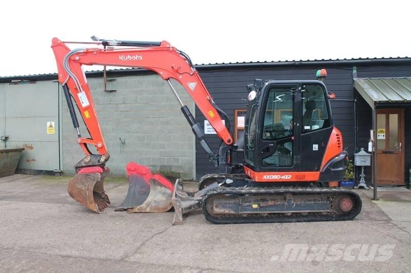Kubota KX 080-4 Средни екскаватори 7т - 12т