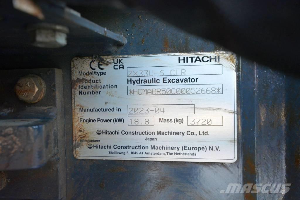 Hitachi ZX 33 U-6 Мини екскаватори < 7 т