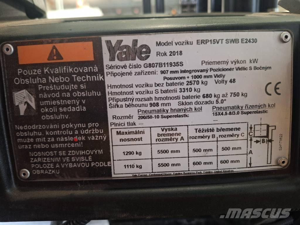 Yale ERP15VT Електрически вилични кари-повдигачи