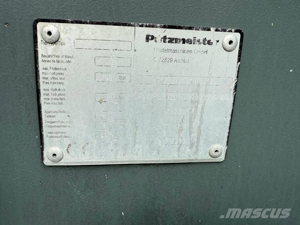 Putzmeister P 720 TD Бетонопомпи
