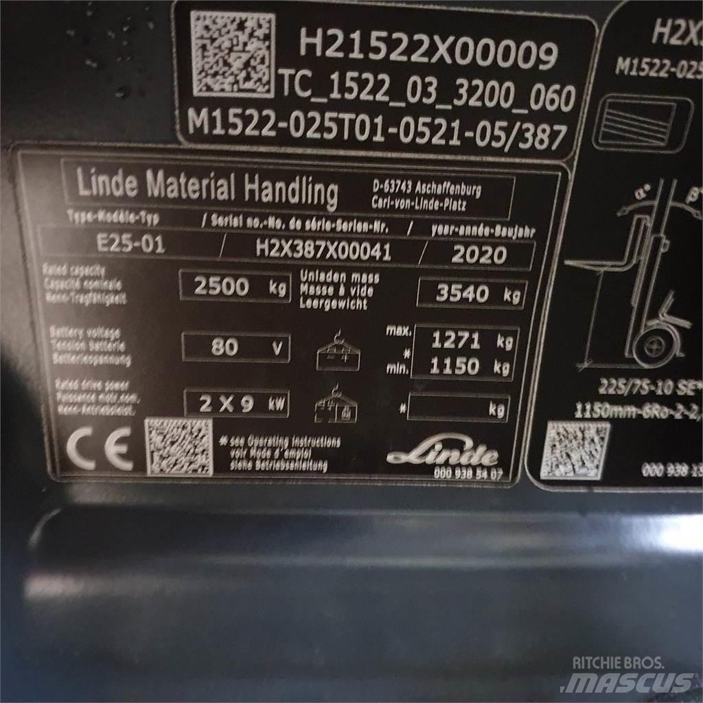 Linde E25 Електрически вилични кари-повдигачи