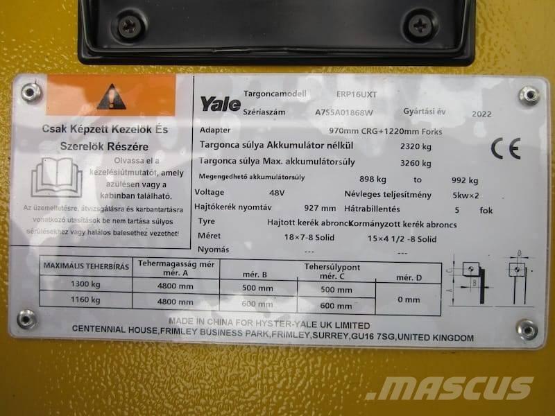Yale ERP 16 UXT Електрически вилични кари-повдигачи
