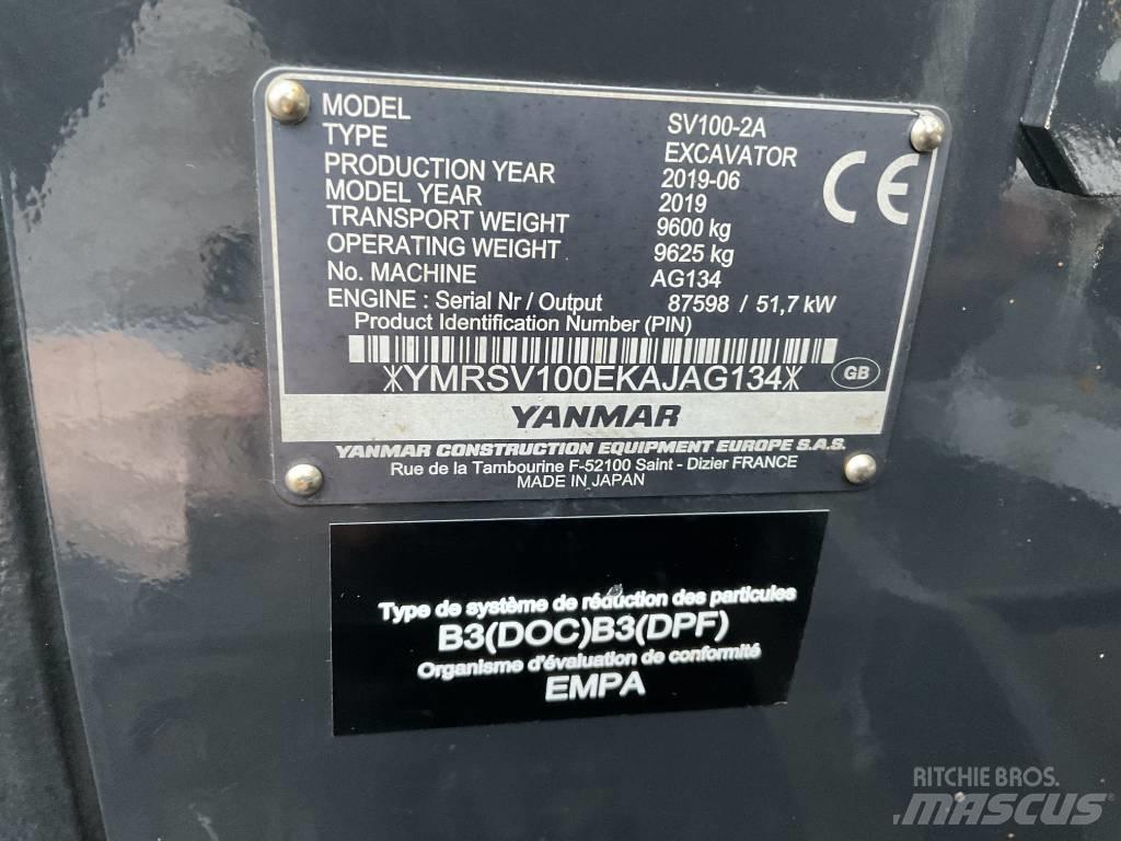 Yanmar SV100-2A Средни екскаватори 7т - 12т