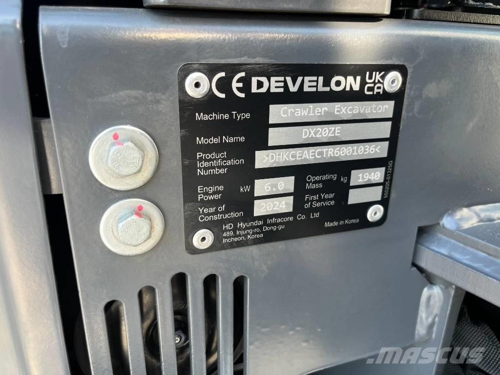 Develon DX 20 ZE Мини екскаватори < 7 т