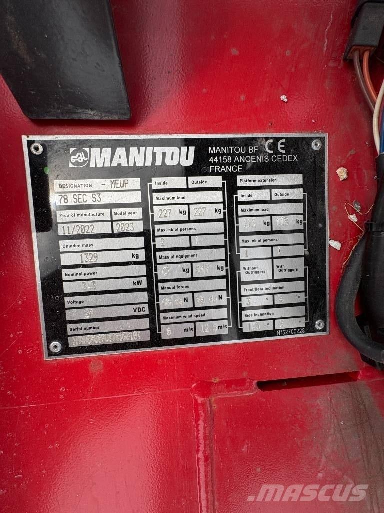 Manitou 78 SEC Ножични работни платформи