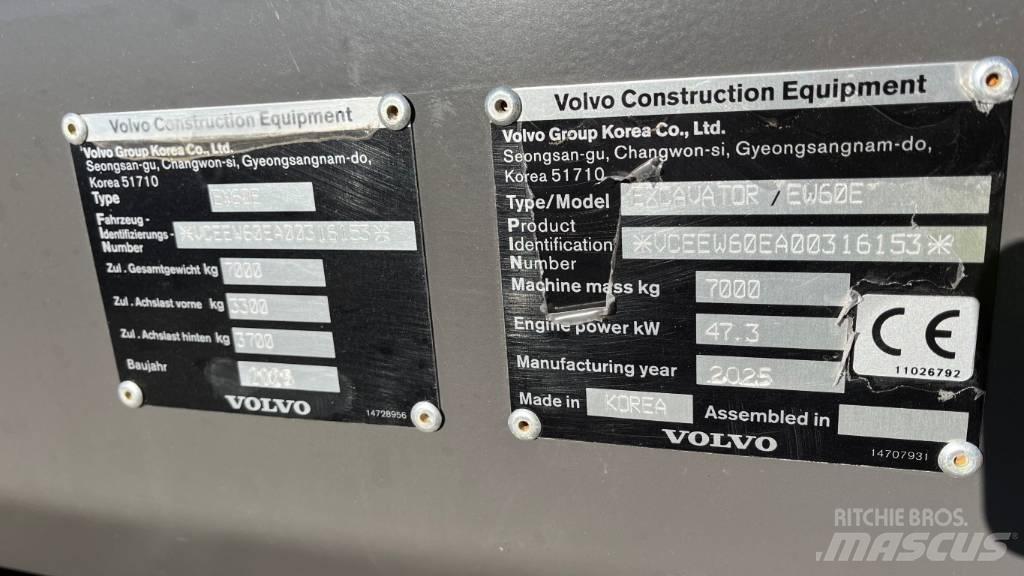 Volvo EW60E Колесни екскаватори