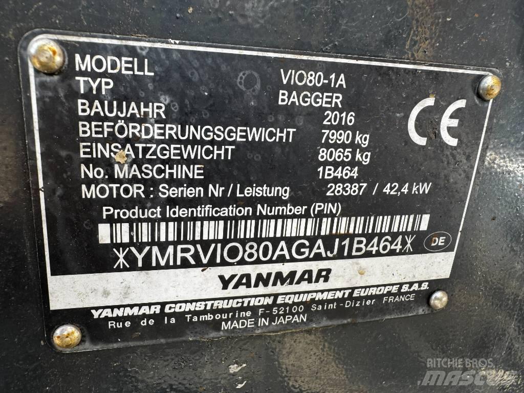 Yanmar ViO80-1A Средни екскаватори 7т - 12т