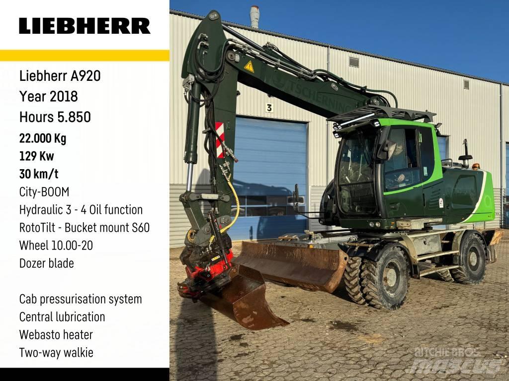 Liebherr A 920 Колесни екскаватори