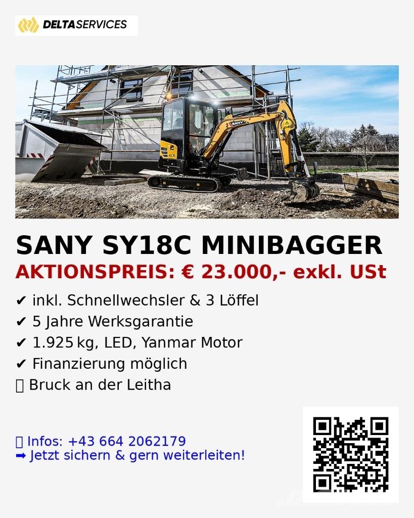 Sany SY 18 C Мини екскаватори < 7 т