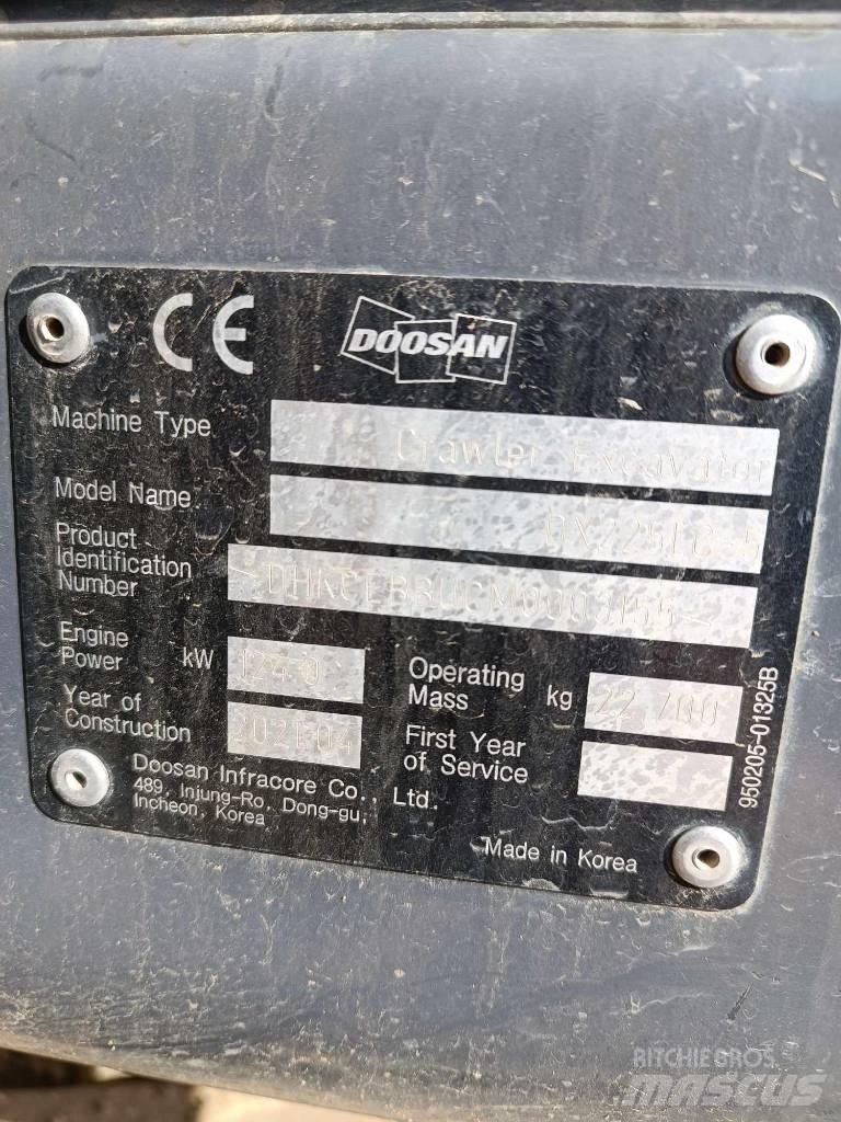 Doosan DX 225 LC-5 Верижен екскаватор
