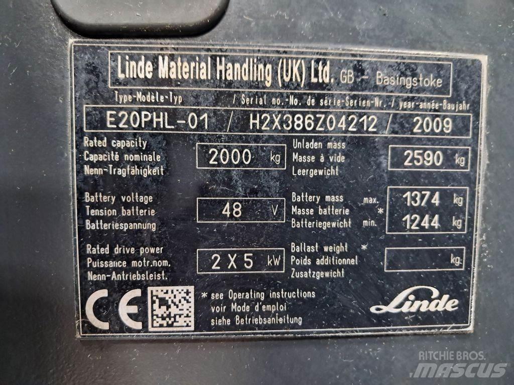 Linde E20PHL-01 Електрически вилични кари-повдигачи