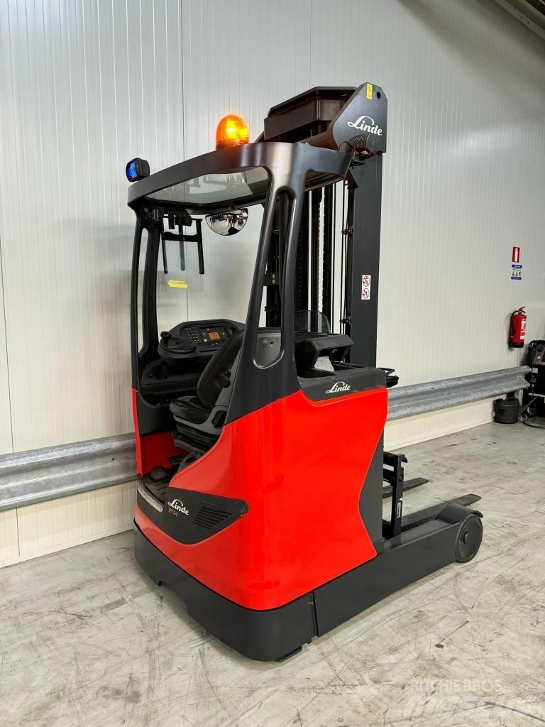 Linde R 14 Ретрак/ Високоповдигач с изместване на вилката напред
