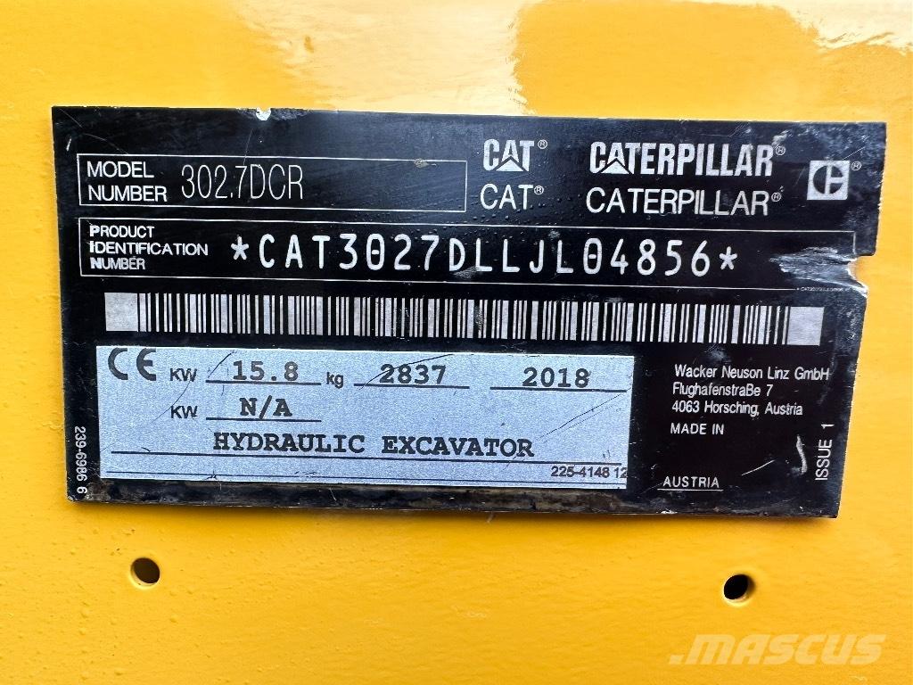 CAT 302.7 D CR Мини екскаватори < 7 т