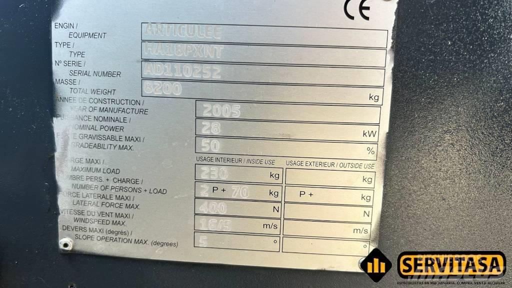 Haulotte HA 18 PX NT Съчленени стрелови подемници