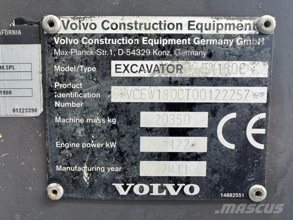 Volvo EW180C Колесни екскаватори