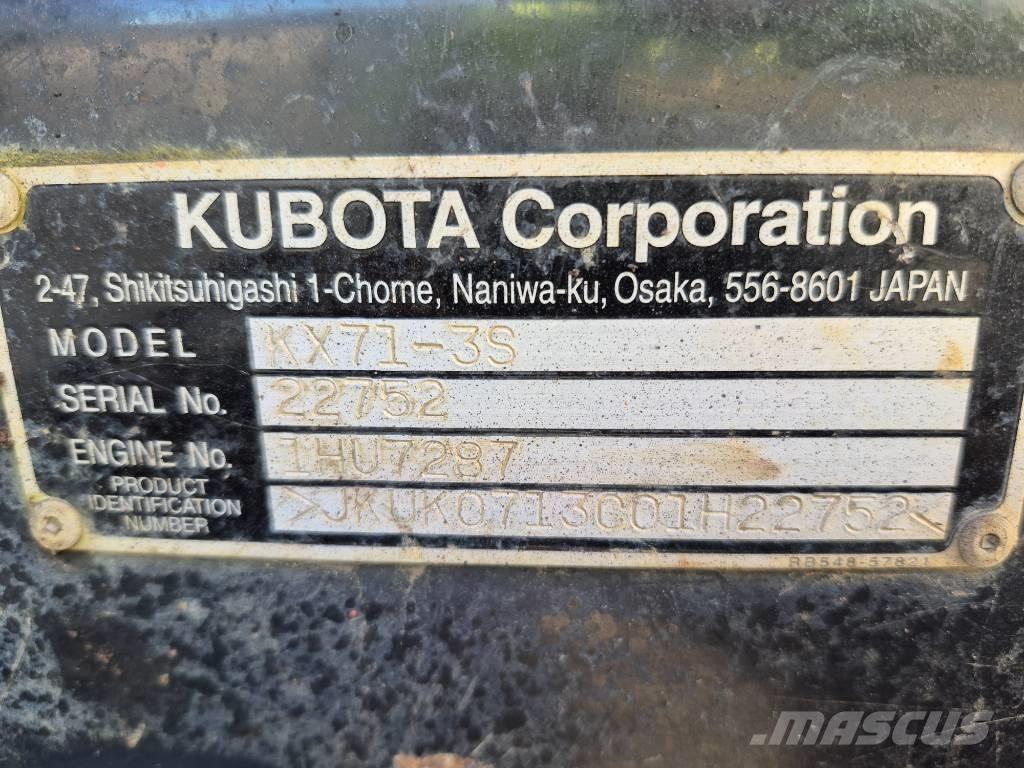 Kubota KX 71-3 Мини екскаватори < 7 т