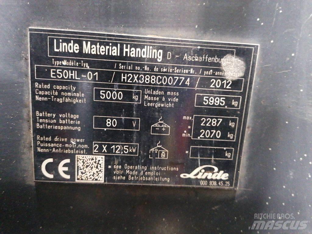 Linde E50HL-01 Електрически вилични кари-повдигачи