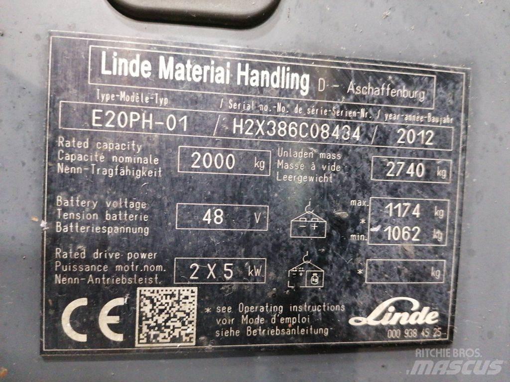 Linde E20PH-01 Електрически вилични кари-повдигачи