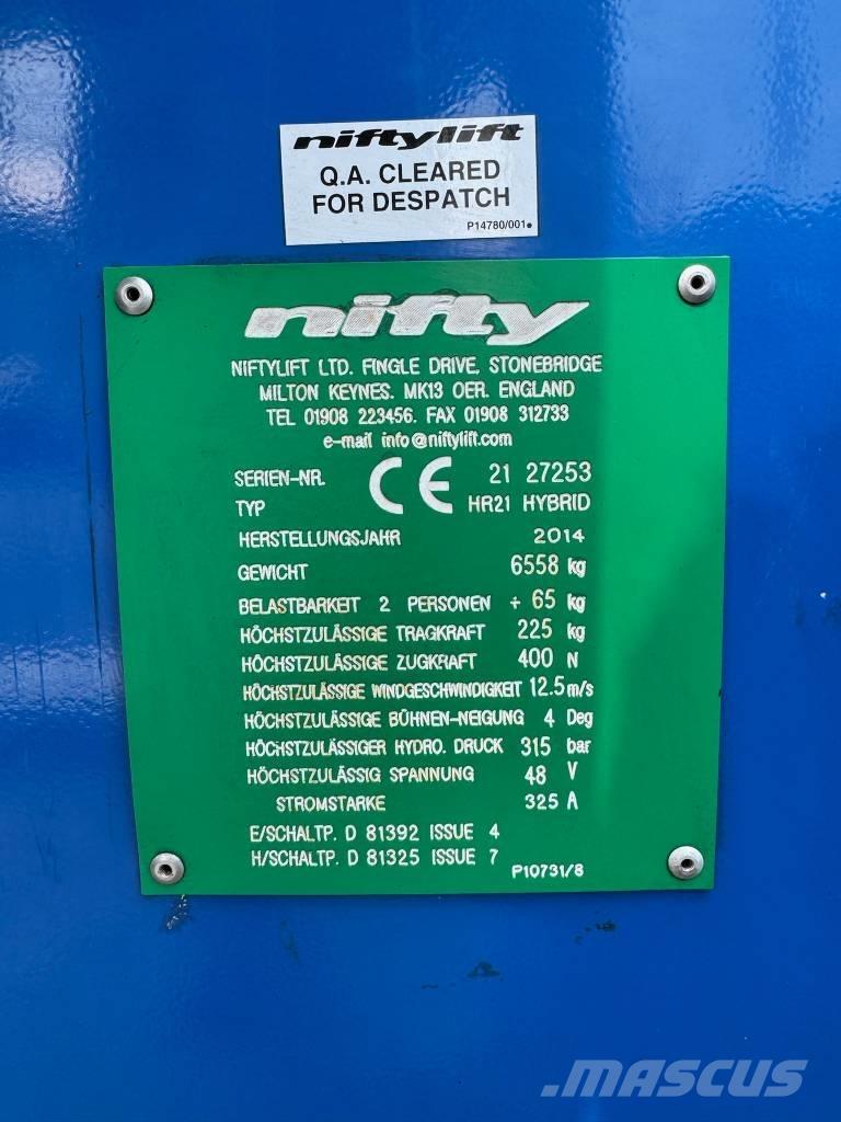 Niftylift HR 21 D E Съчленени стрелови подемници
