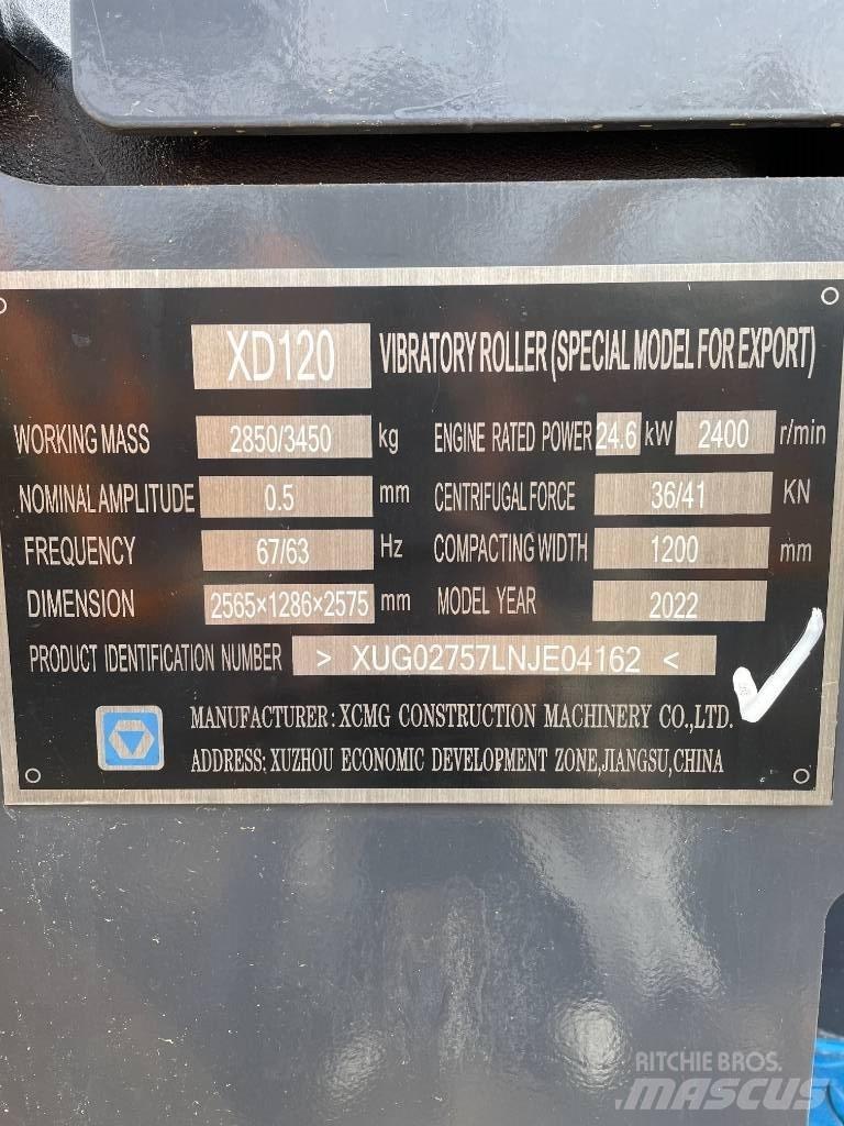 XCMG XD120 Двойни барабанни ролки
