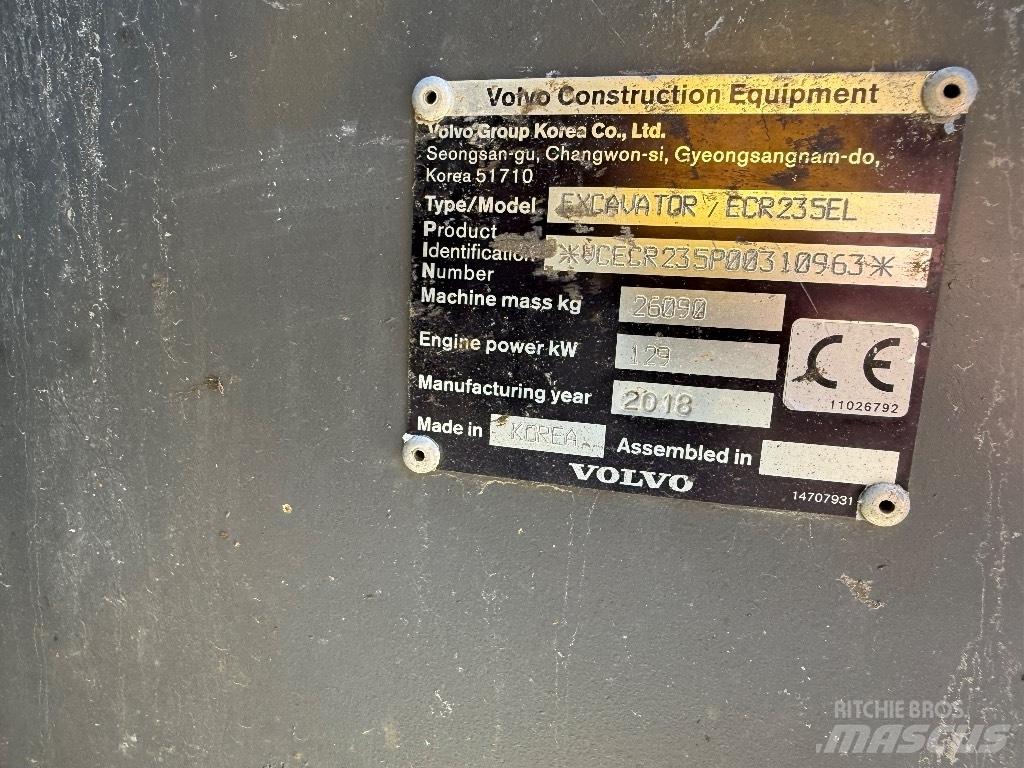 Volvo ECR 235 EL Верижен екскаватор