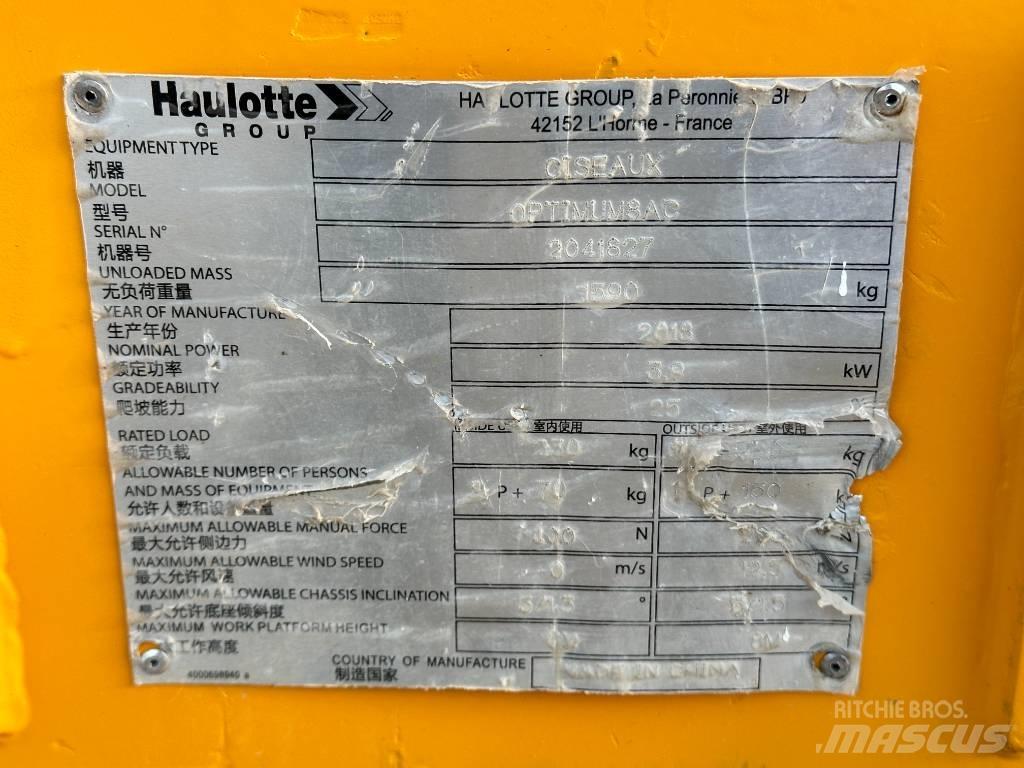Haulotte OPTIMUM 8 Ножични работни платформи