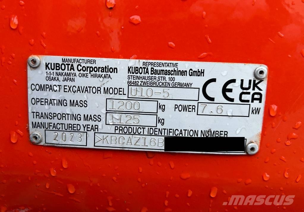 Kubota U 10-5 Мини екскаватори < 7 т