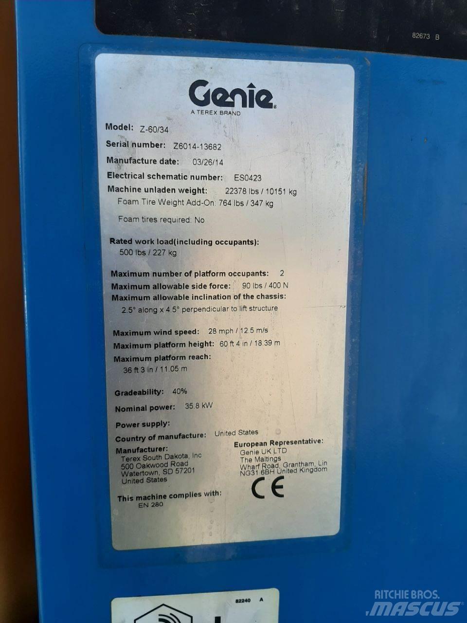 Genie Z60 Съчленени стрелови подемници
