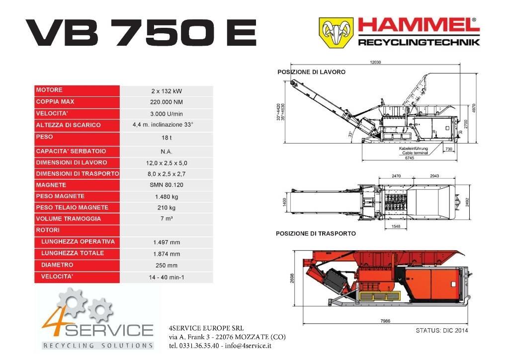 Hammel VB 750 E Шредери за отпадъци
