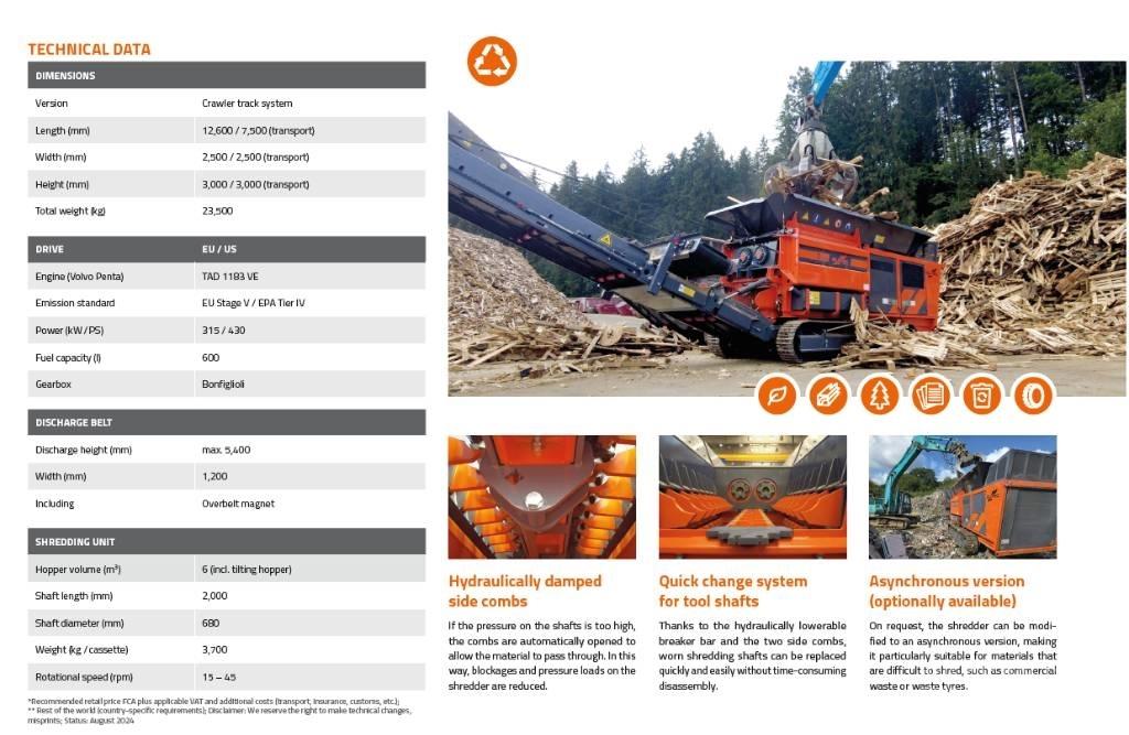 Arjes Eurec S-850 Шредери за отпадъци
