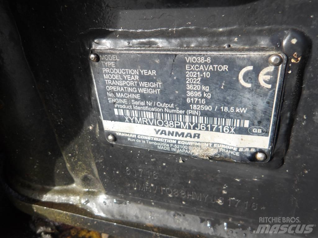 Yanmar Vio 38 Мини екскаватори < 7 т