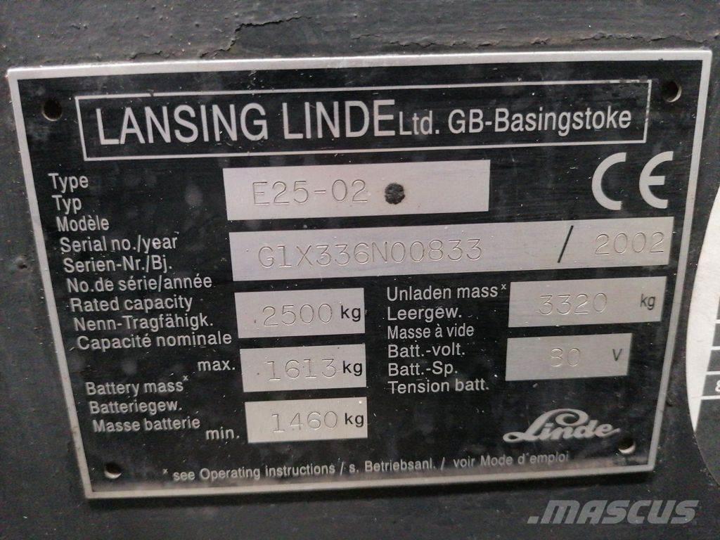Linde E25-02 Електрически вилични кари-повдигачи