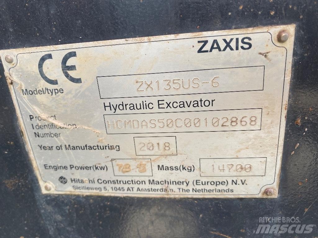 Hitachi ZX 135 US-6 Верижен екскаватор