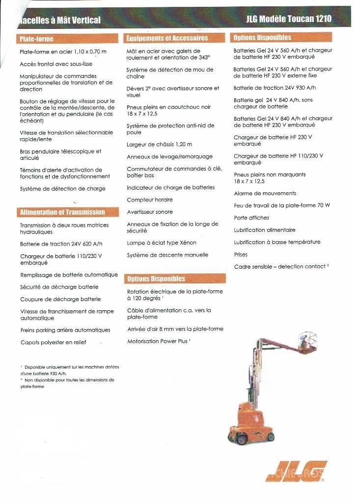 JLG Toucan 1210 Вертикални мачтови повдигачи
