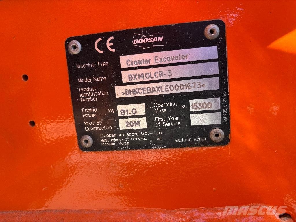 Doosan DX 140 LCR-3 Верижен екскаватор