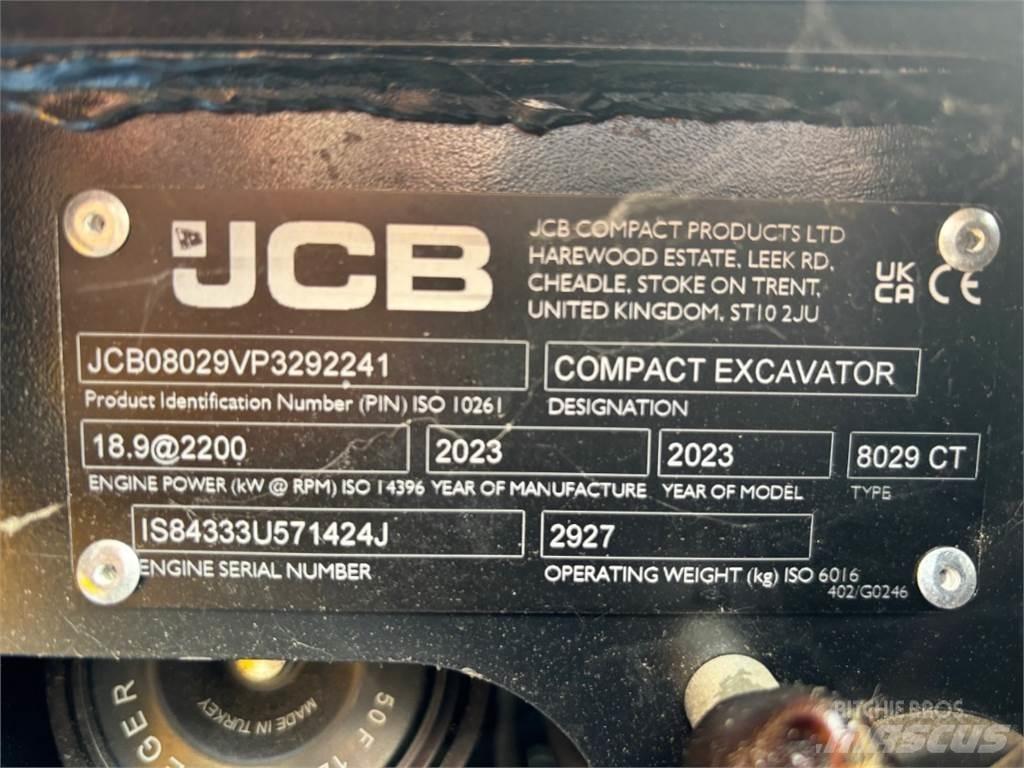 JCB 8029CTS Мини екскаватори < 7 т