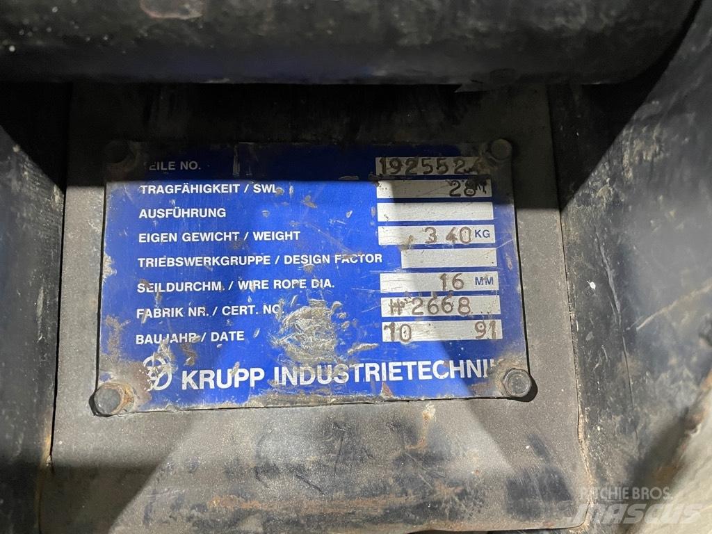 Krupp hookblock 28T Части и оборудване за кранове
