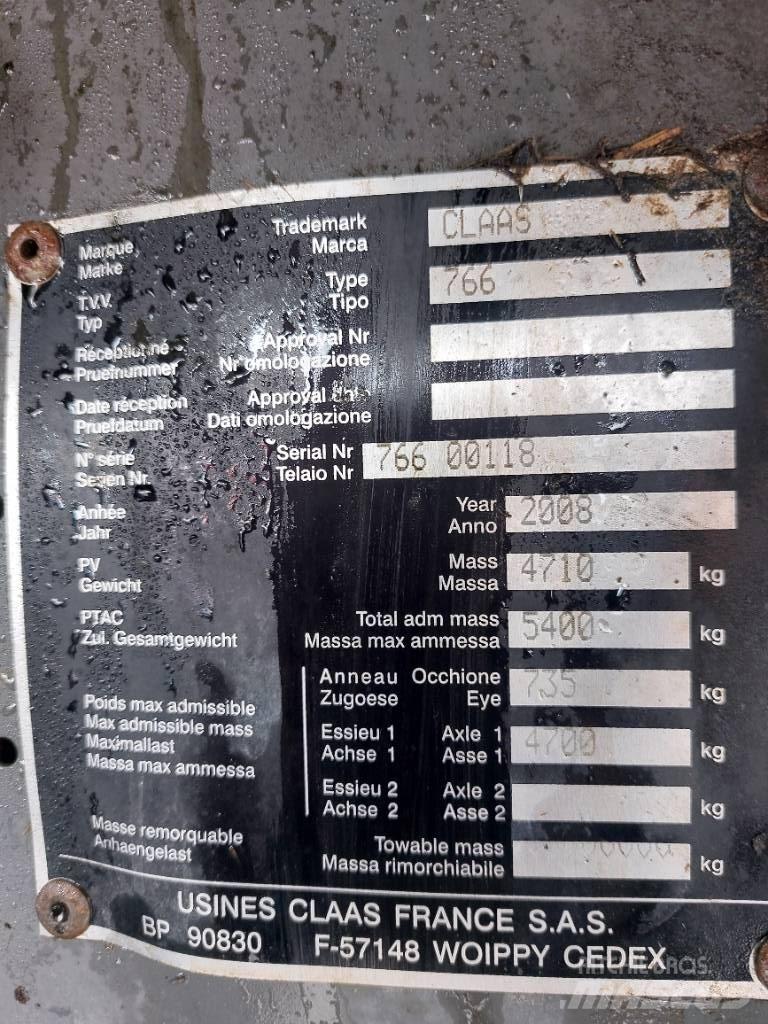 CLAAS kombipress 355 Сламопреси за кръгли бали

