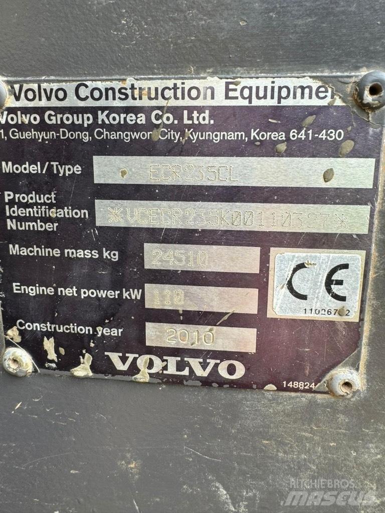 Volvo ECR 235 C L Верижен екскаватор