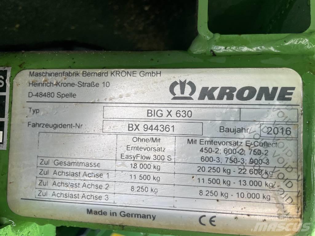 Krone Big X 630 Самоходни фуражири