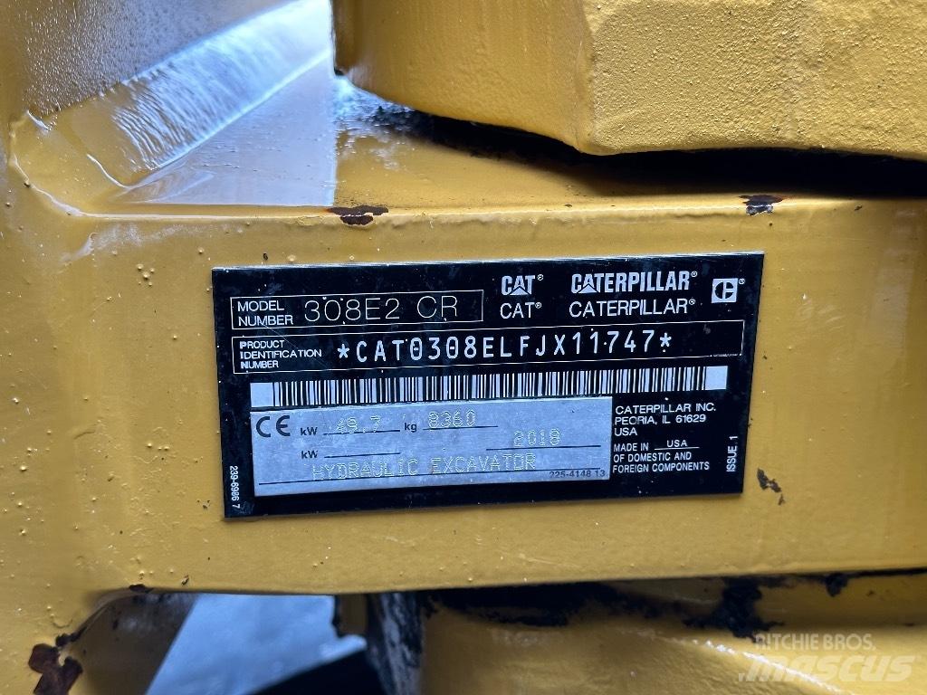 CAT 308E2 CR Средни екскаватори 7т - 12т