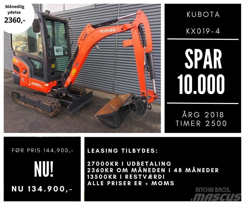 Kubota kx019-4 Мини екскаватори < 7 т