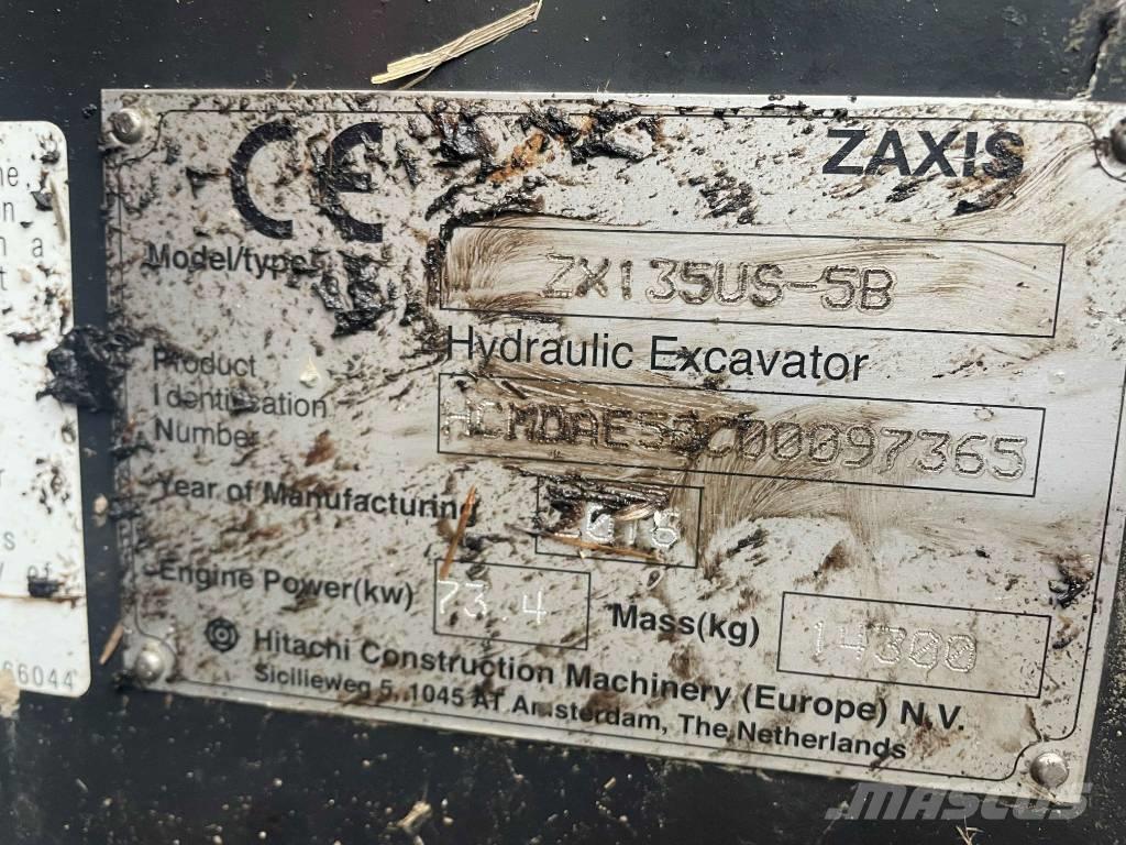Hitachi ZX 135 US-5B Верижен екскаватор