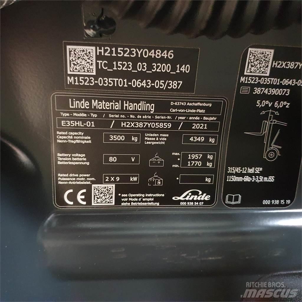 Linde E35HL Електрически вилични кари-повдигачи