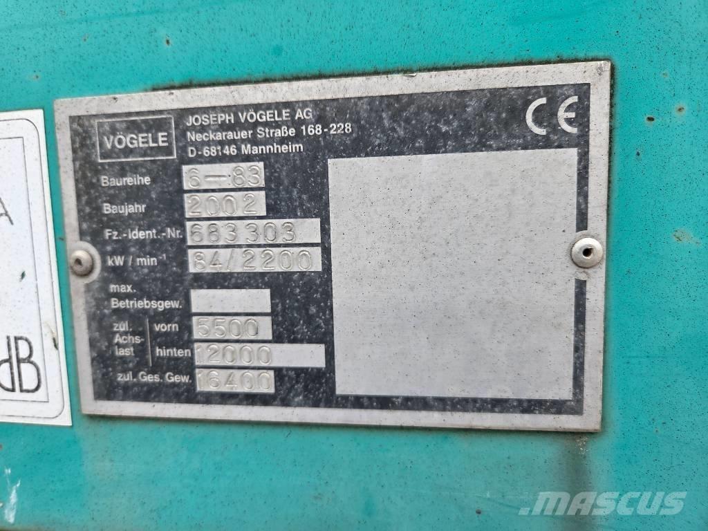 Vögele Super 1603 Машини за асфалт