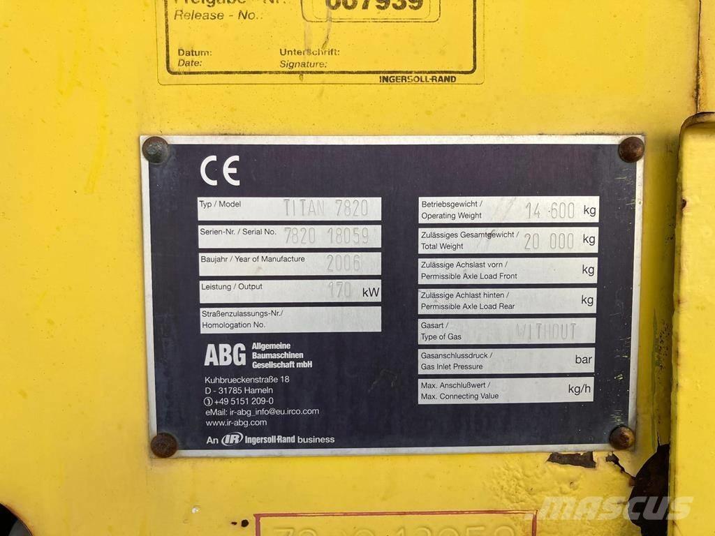 Volvo ABG 7820 Машини за асфалт