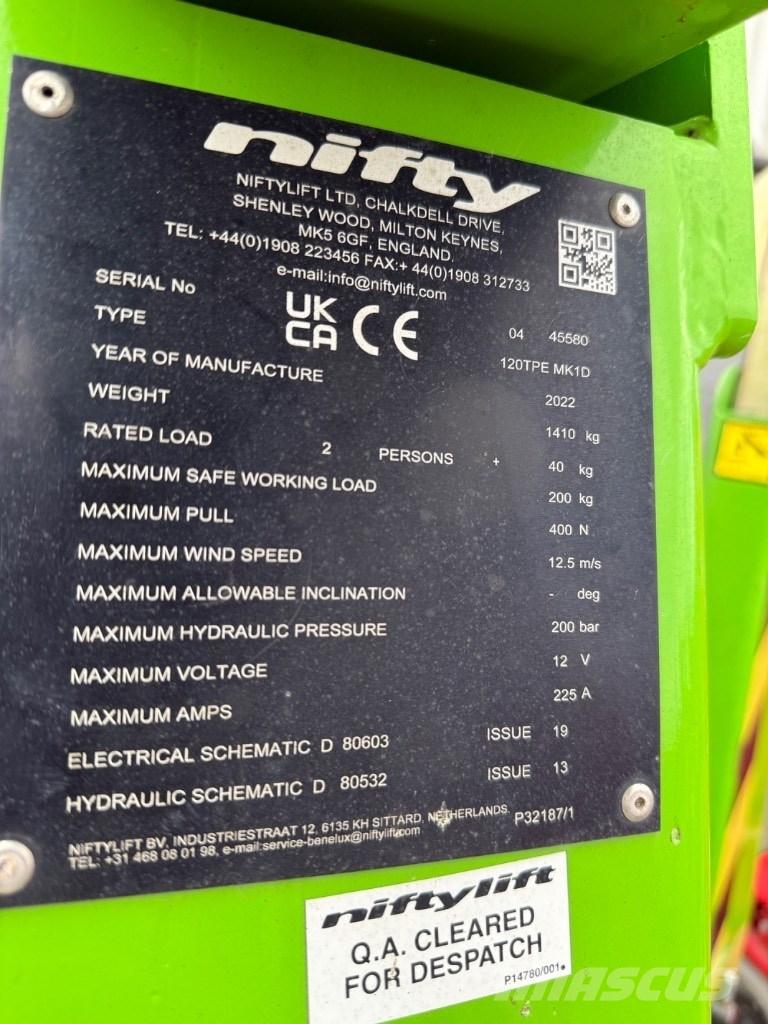 Niftylift 120TPE Моторизирани платформи с ремарке